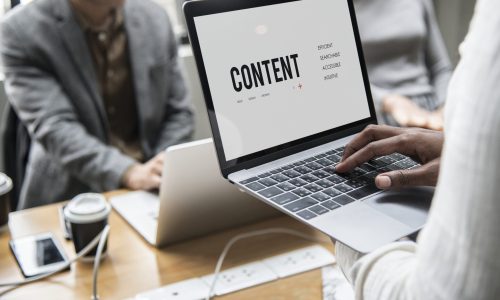 content concept on a laptop screen