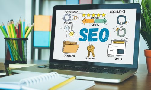 technology communication internet and seo concept